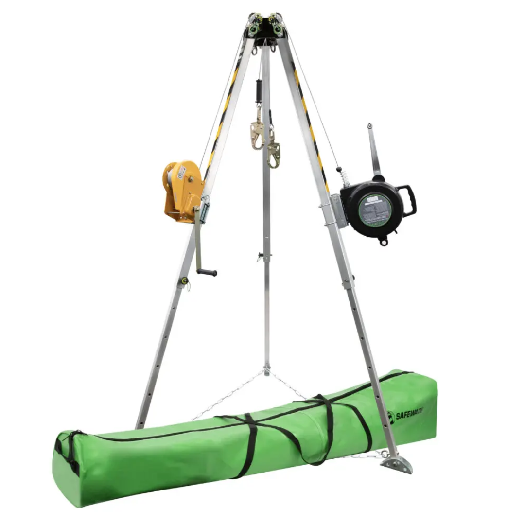 7′ Adjustable Tripod Kit, 65′ Material Winch, 65′ 3-Way
