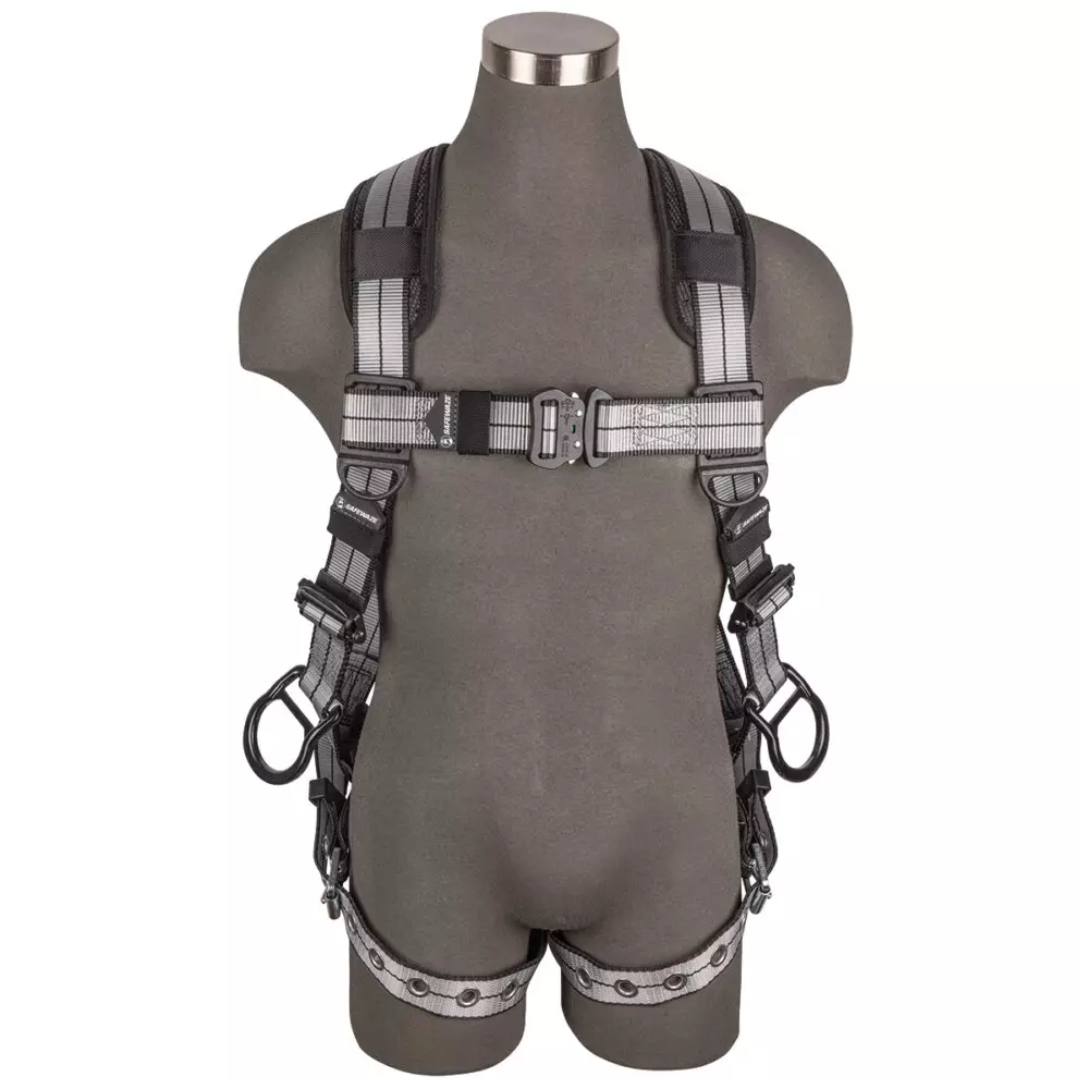 Safewaze - PRO+ Slate Full Body Harness: Alu 3D, Alu QC Chest, TB Legs