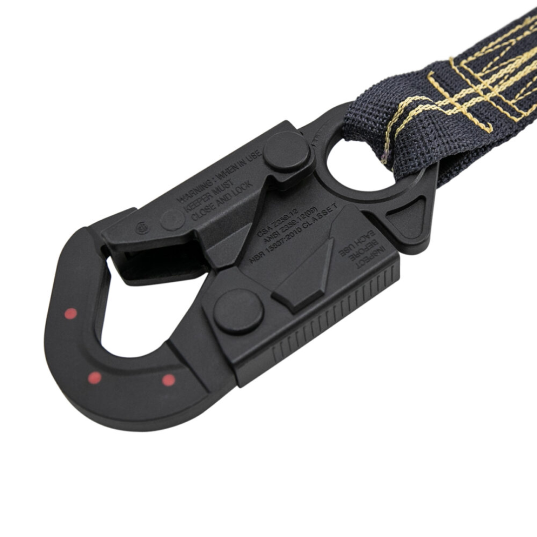 Arc Flash 4′-6′ Aramid Web Restraint Lanyard with DE Snap Hooks