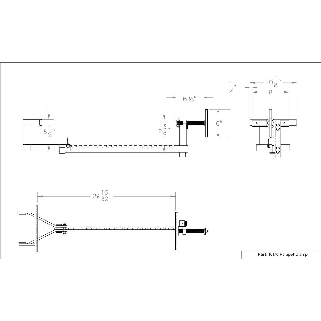 15170 Parapet Clamp Guardrail System