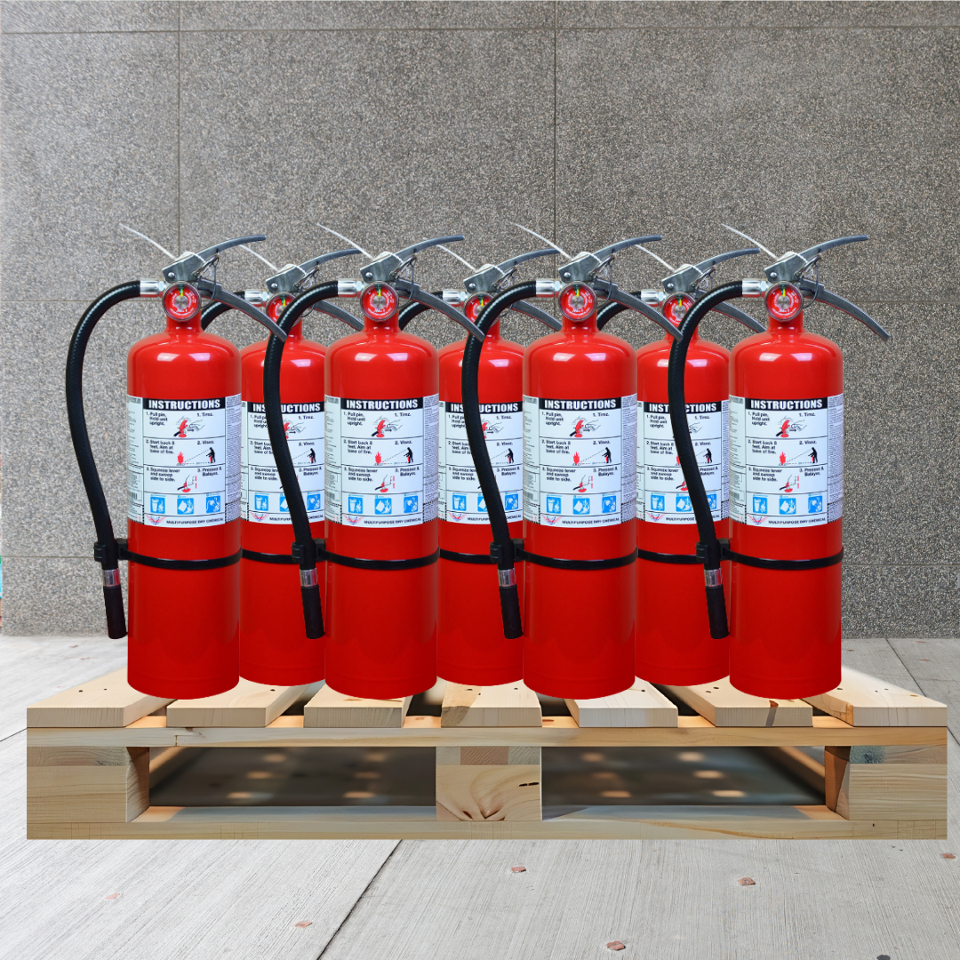 Pallet of Fire Extinguishers