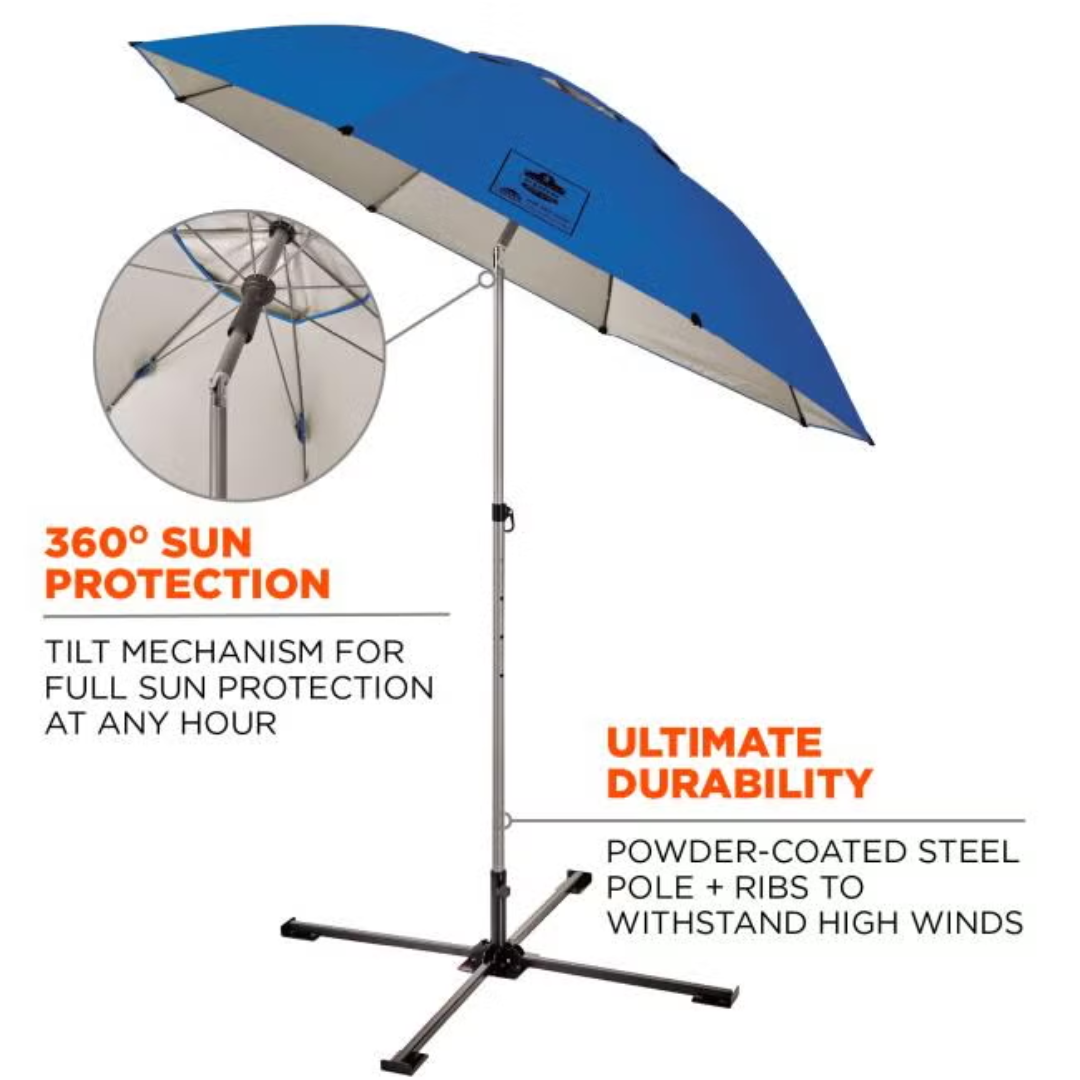 SHAX 6199 Lightweight Work Umbrella and Stand Kit