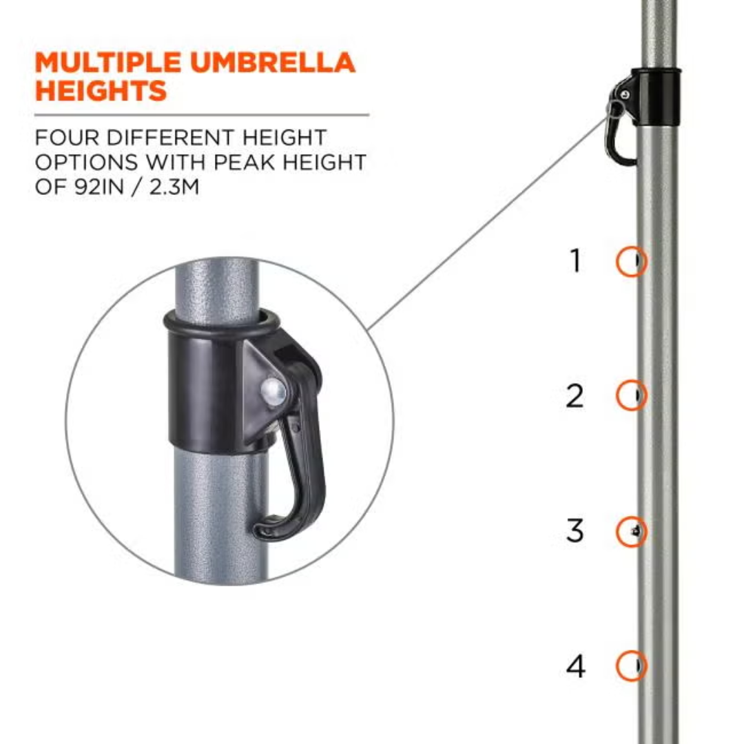 SHAX 6199 Lightweight Work Umbrella and Stand Kit