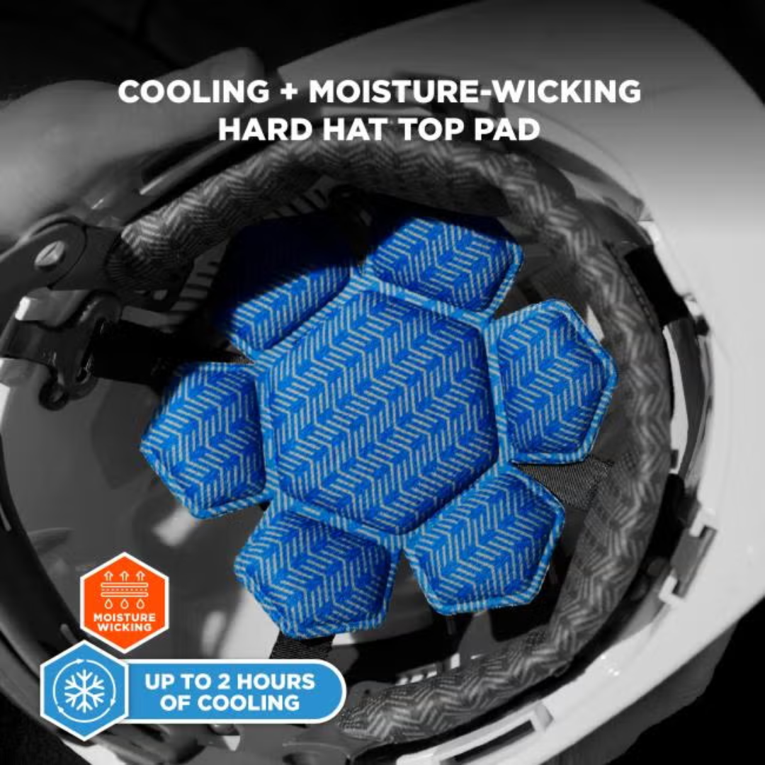 Chill-Its 6612 Hard Hat Cooling Top Pad - Moisture-Wicking (3-Pack)