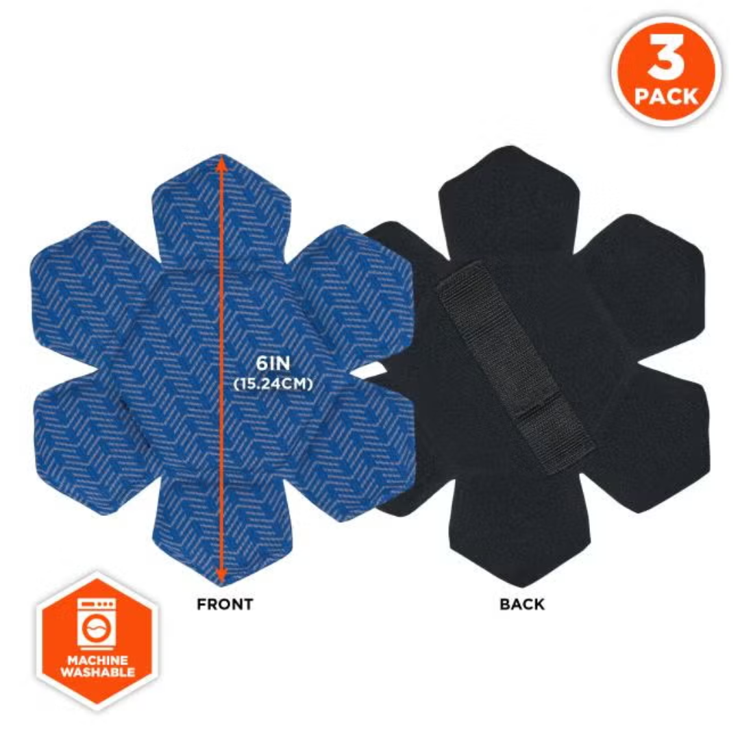 Chill-Its 6612 Hard Hat Cooling Top Pad - Moisture-Wicking (3-Pack)
