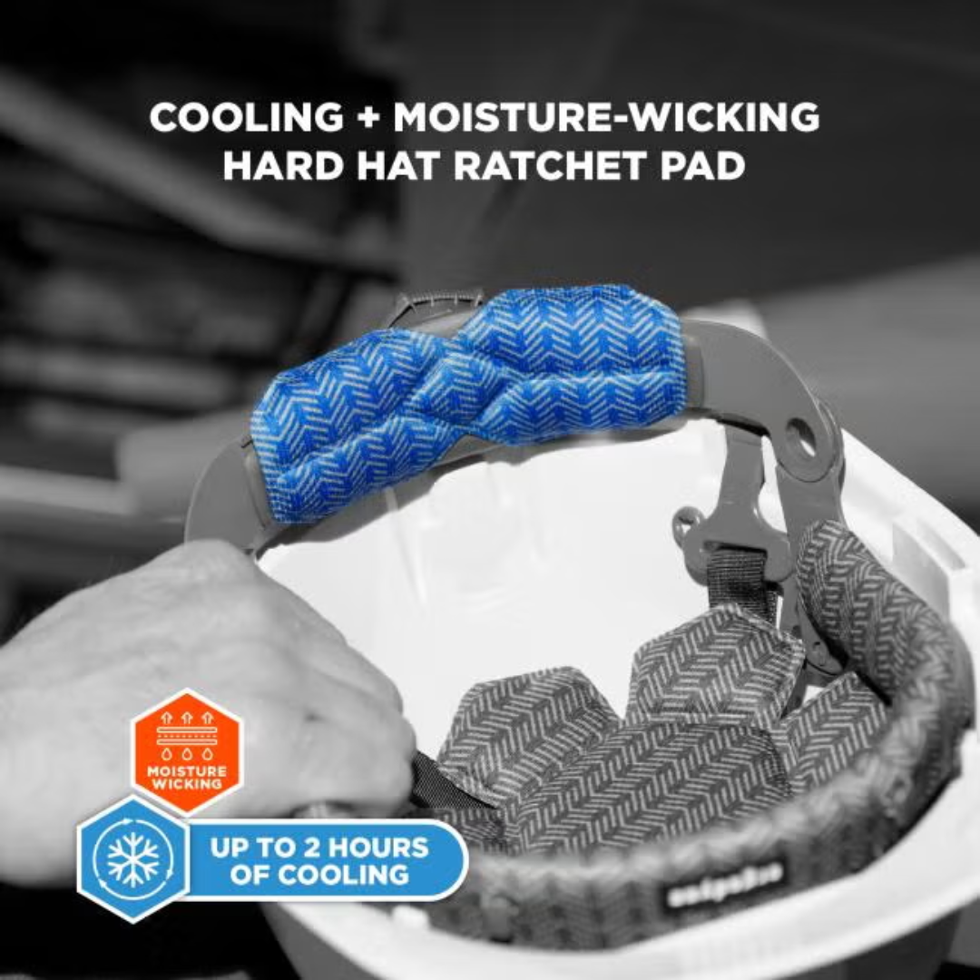 Chill-Its 6613 Hard Hat Cooling Ratchet Pad - Moisture-Wicking (3-pack)