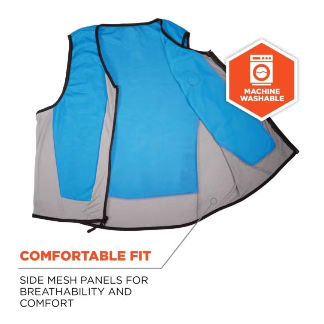 Chill-Its 6667 Wet Evaporative Cooling Vest - PVA, Zipper Closure