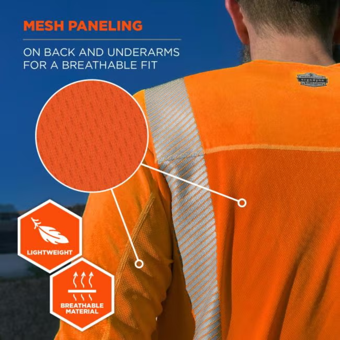 Chill-Its 6688 Cooling Hi-Vis Sun Shirt with UV Protection - Type R, Class 2