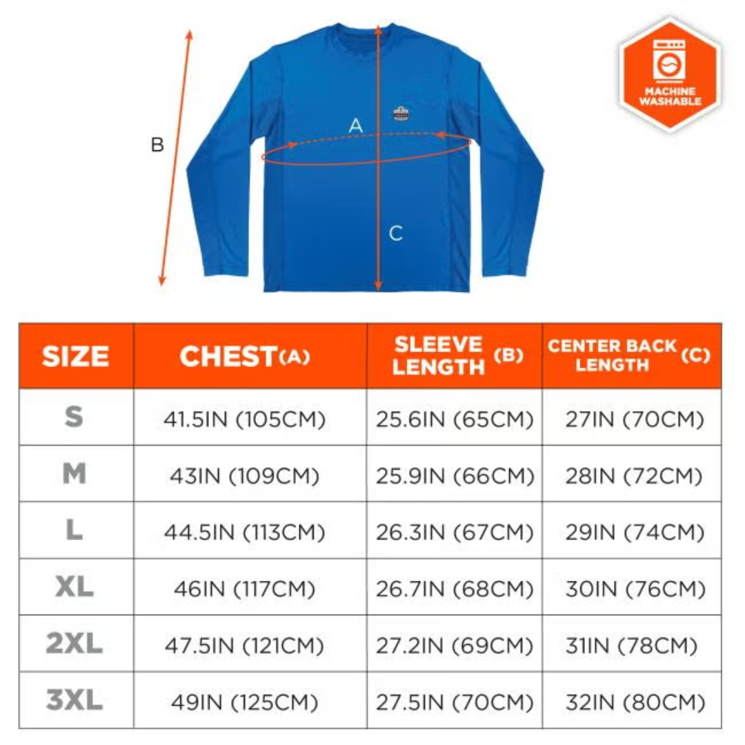 Chill-Its 6689 Cooling Long Sleeve Sun Shirt with UV Protection