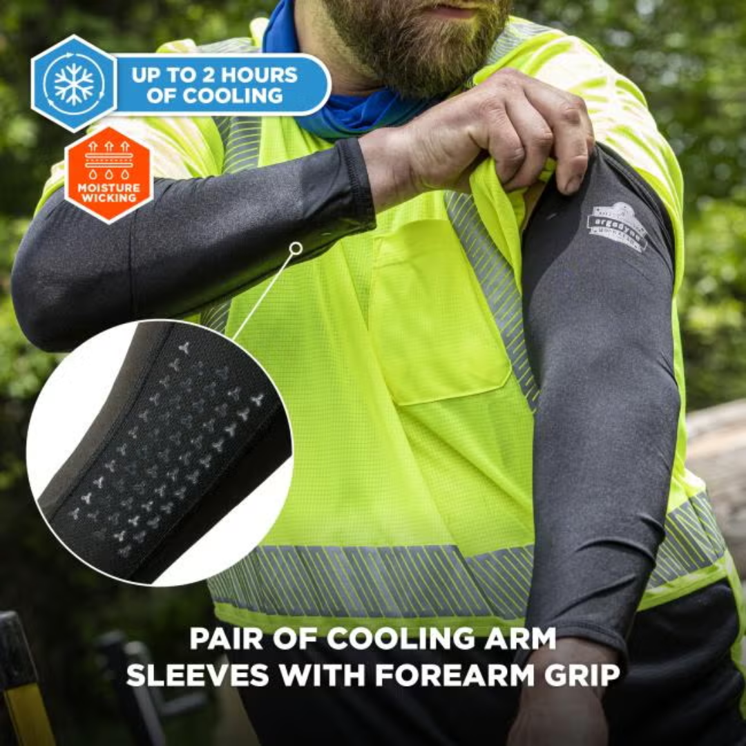 Chill-Its 6691 Cooling Arm Sleeves - Box-Handling Grip (Pair)