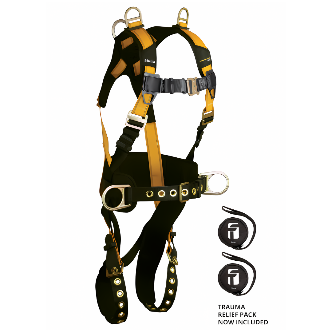 FallTech 7034 - Journeyman Flex® Steel 5D Construction Retrieval Full Body Harness
