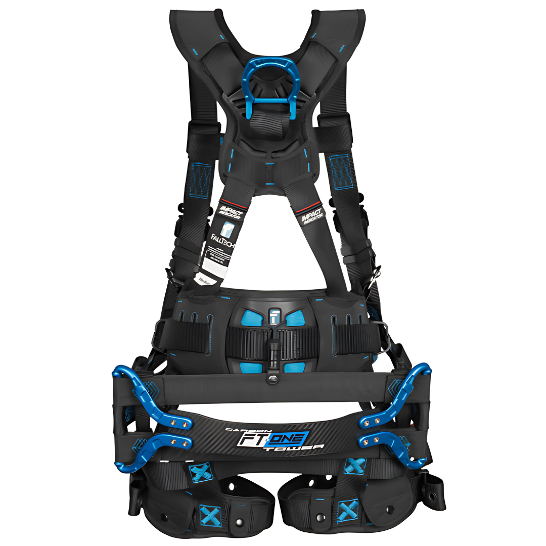 Carbon FT-One Tower 6D Tower Climber Full Body Harness, Tongue Buckle Leg Adjustments