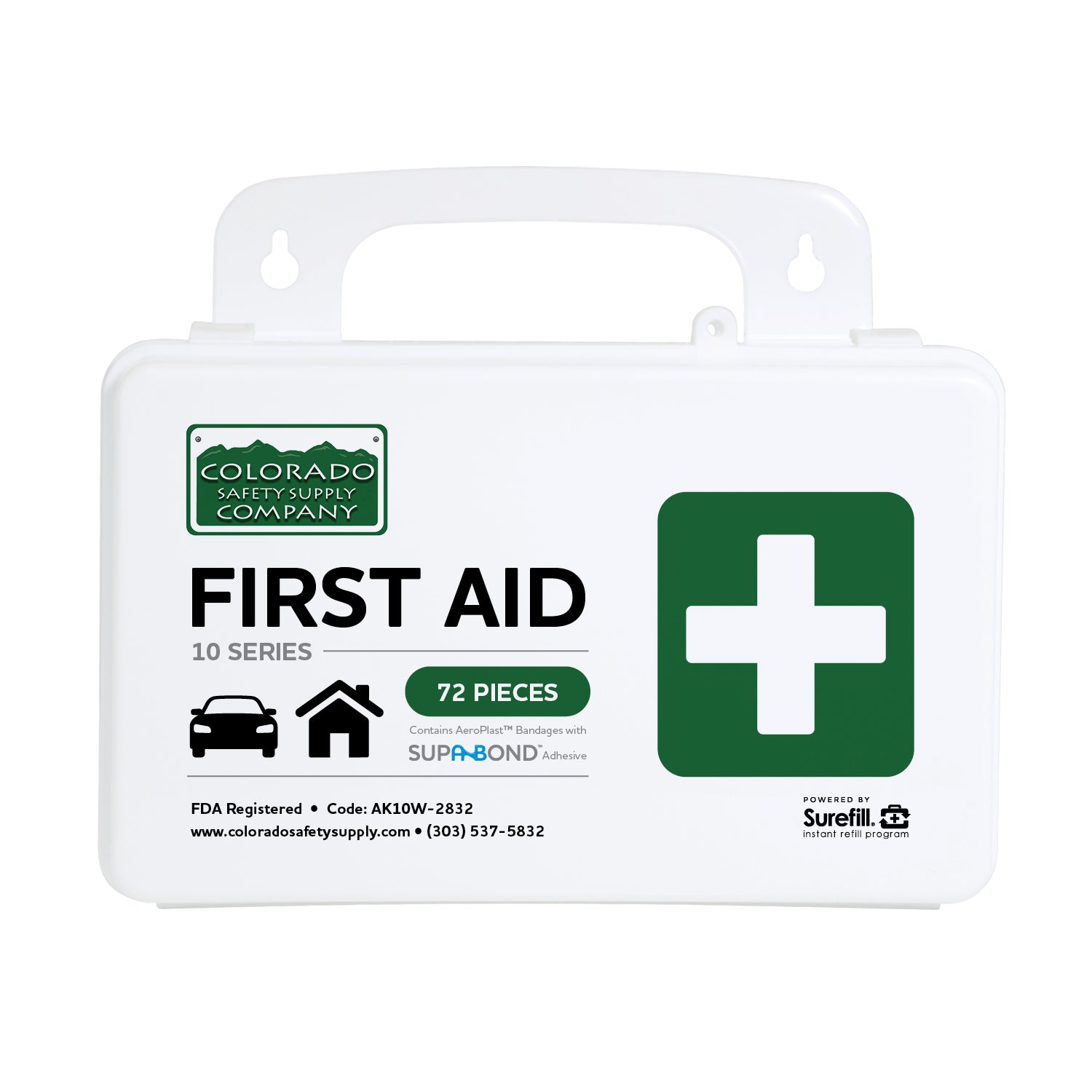 Surefill ALL PURPOSE 10 Series First Aid Kit – Weatherproof Plastic Case