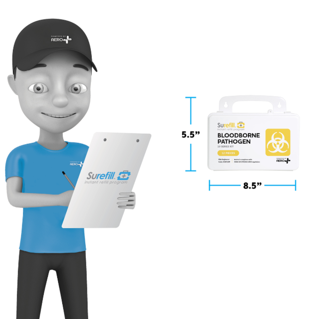 AERO - Surefill Bloodborne Pathogen 10 Series Kit OSHA compliant