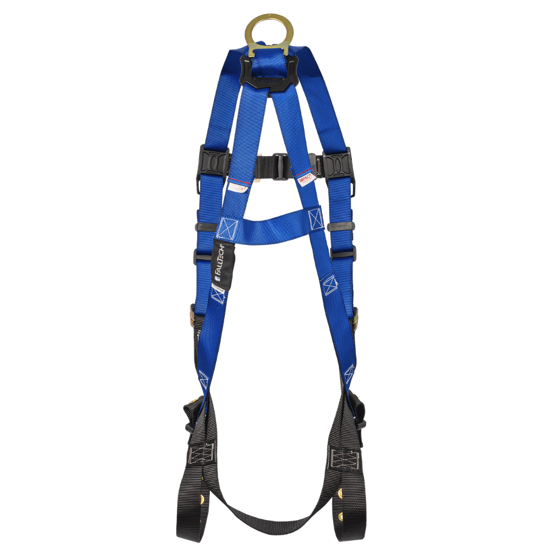 7016 - Contractor 1D Standard Non-belted Full Body Harness, Tongue Buckle Leg Adjustment