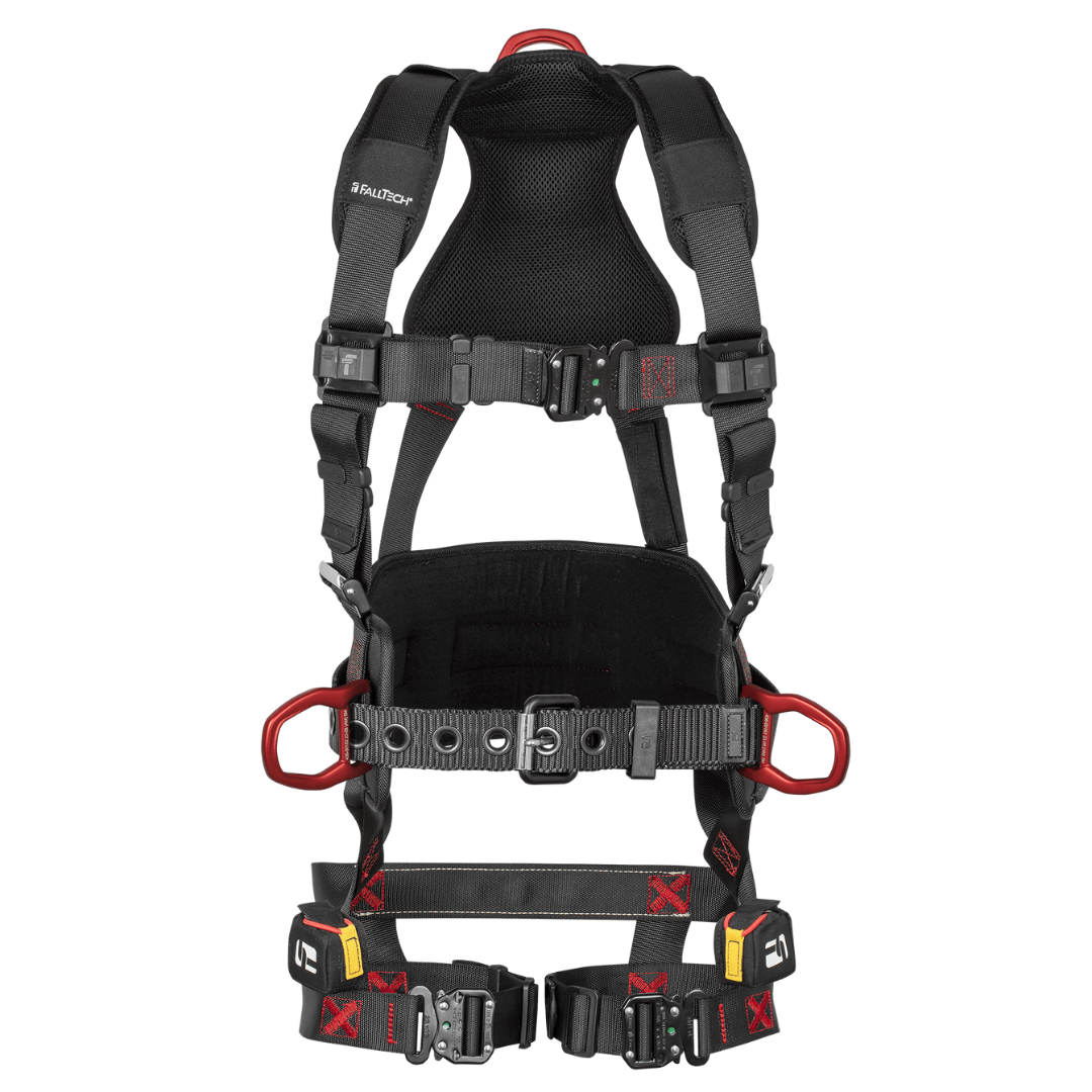 8144QC - FT-Iron 3D Construction Belted Full Body Harness, Quick Connect Buckle Leg Adjustment