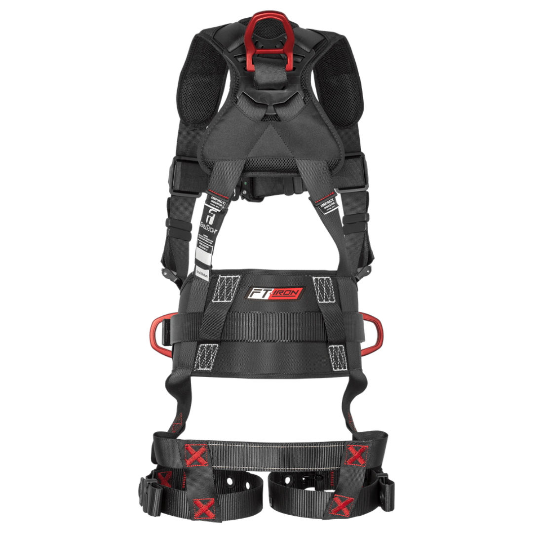 8144 - FT-Iron 3D Construction Belted Full Body Harness, Tongue Buckle Leg Adjustment