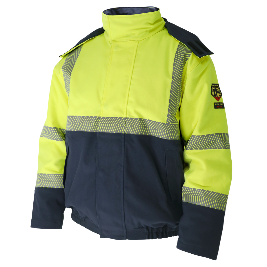 Black Stallion - HI-VIS Class 3 AR/FR Canvas Duck insulated Bomber Jacket