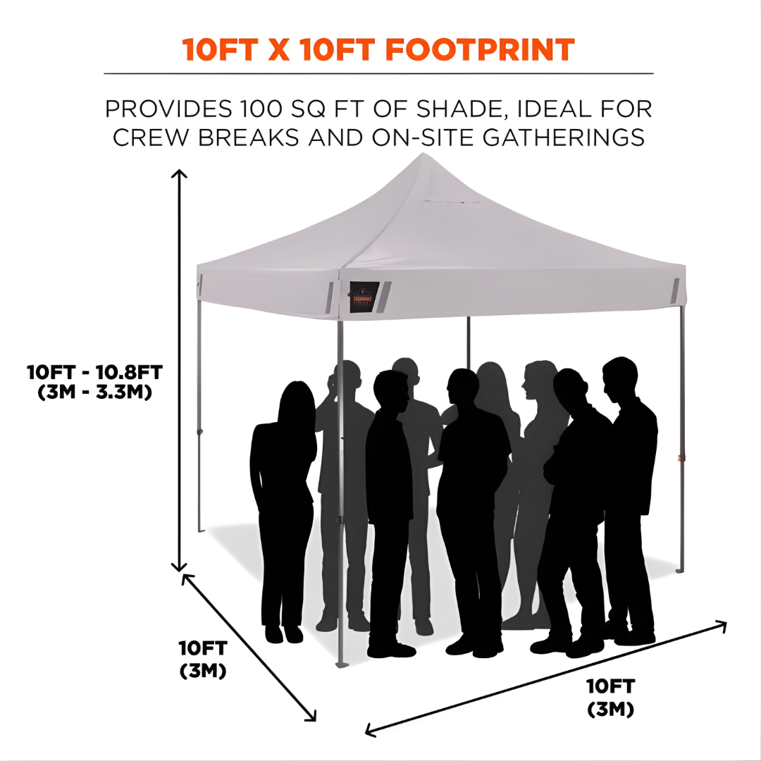 Shax 6002 - Heavy-Duty Pop-Up Tent - 10ft x 10ft