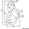 Z136 - Locking rebar/form snap hook, 2 1/4" gate opening