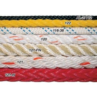 121-N - 5/8" 12-Strand Polyester braided rope.