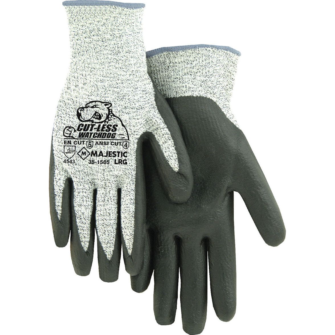 HPPE Cut Resistant Knit, Foam Nitrile Palm Dipped, Color Coded Hem (1 doz)