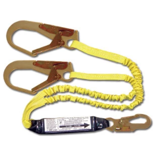 344ASZ-YLW-Ext - Dbl leg stretch shock absorbing w/ Z136 hooksnap on legs