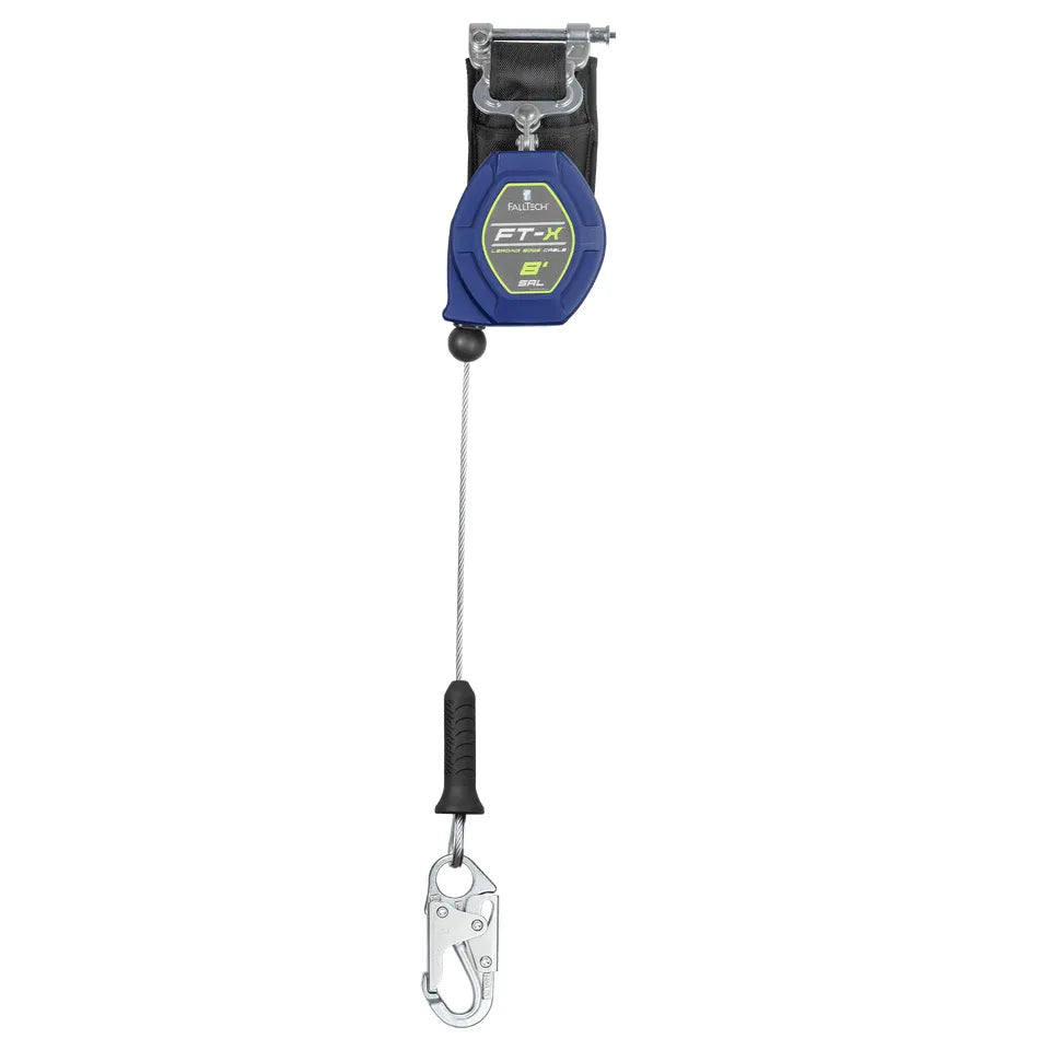 82808SP1 - 8' Cable FT-X Class 2 LE SRL, Single-leg with Steel Mini Rebar Hook
