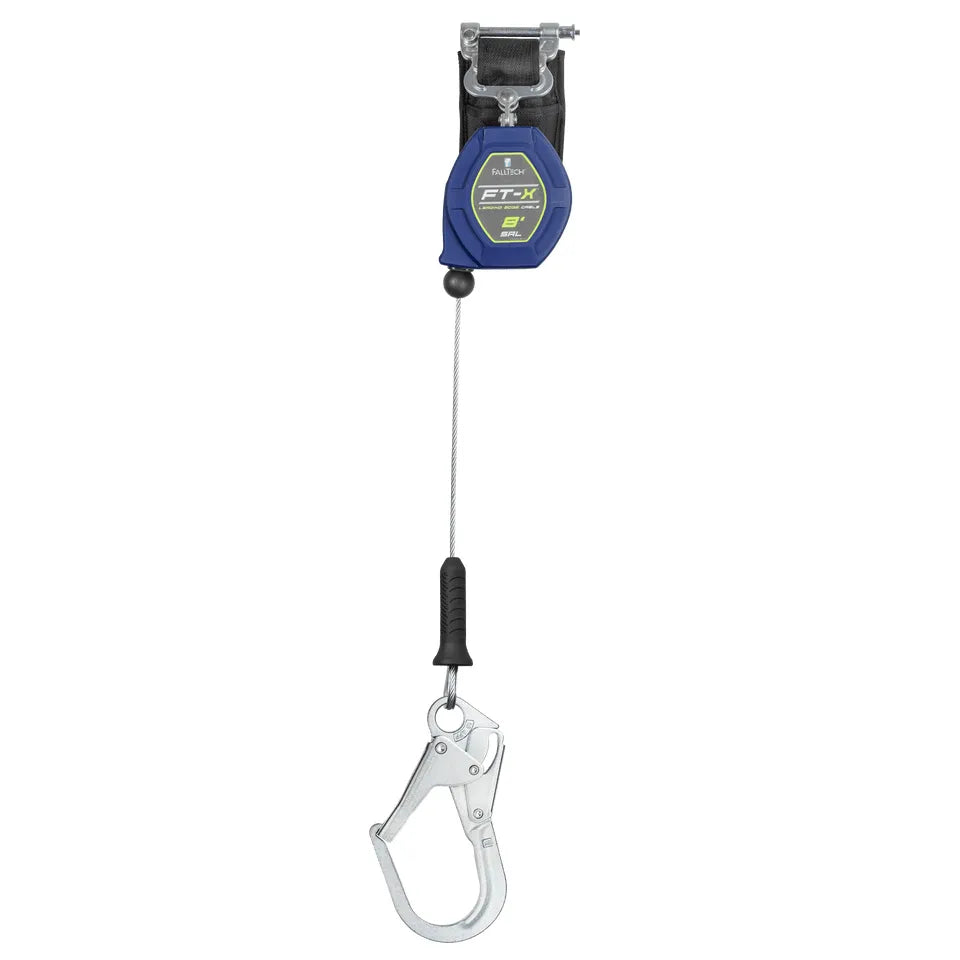 82808SP3 - 8' Cable FT-X Class 2 LE SRL, Single-leg with Steel Rebar Hook