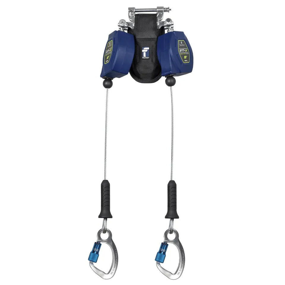 82808TP6 - 8' Cable FT-X Class 2 LE SRL, Twin-leg with Aluminum CE Carabiners
