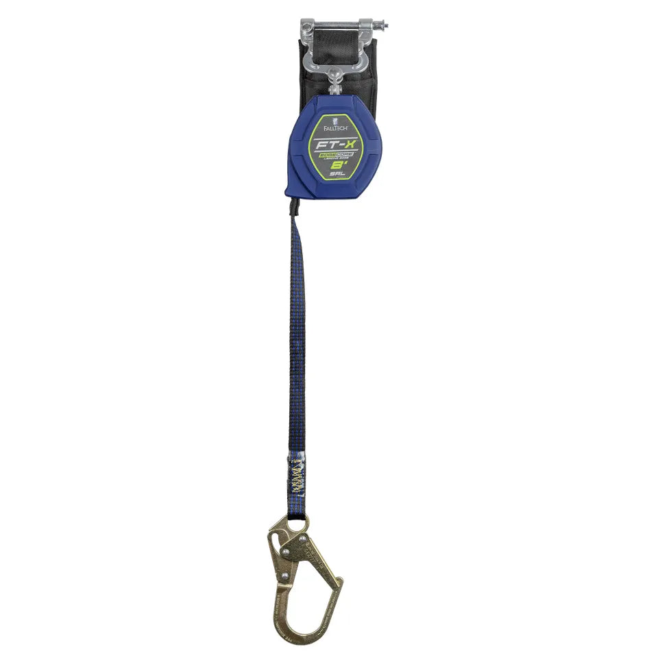 84108SP0 - 8' FT-X™ EdgeCore™ Class 2 Leading Edge Personal SRL, Single-leg with Steel Mini Rebar Hook