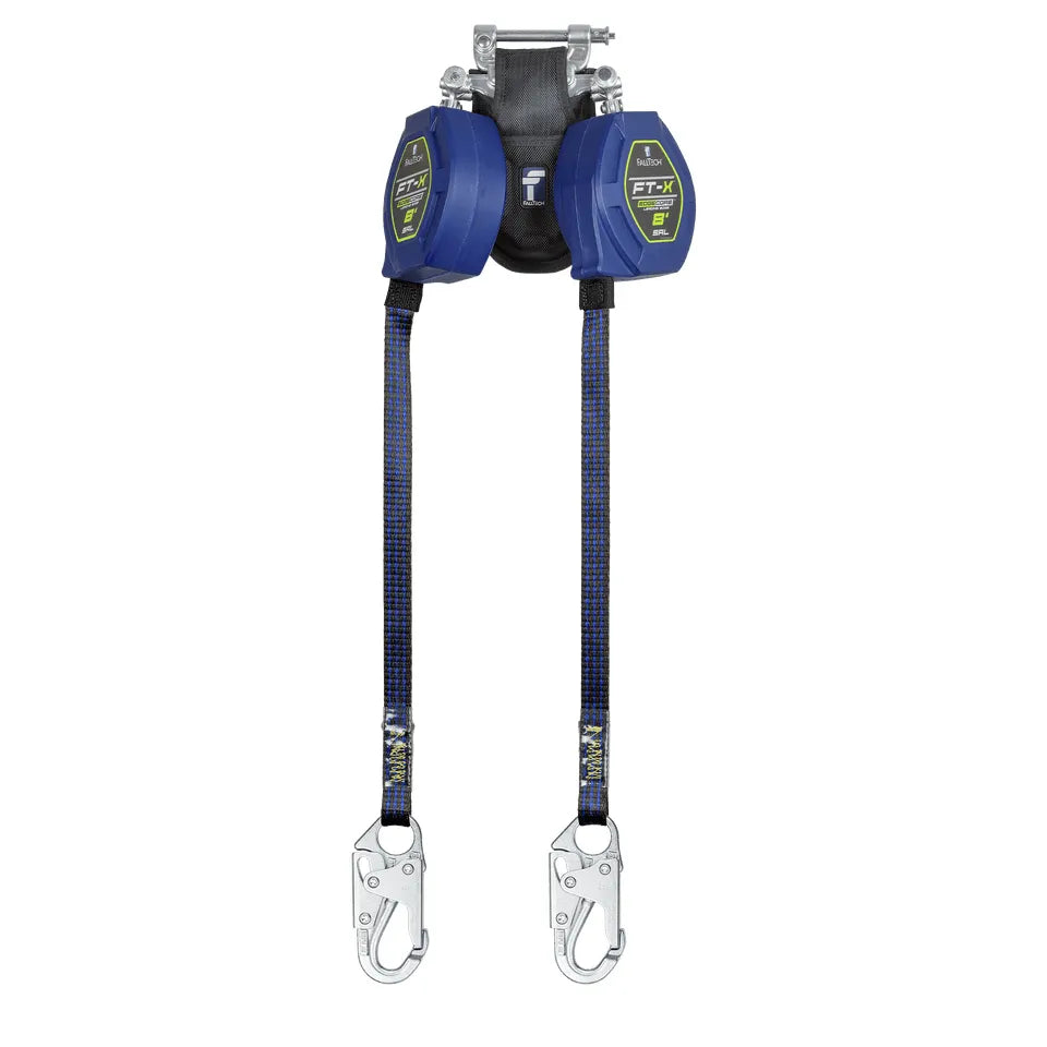 84108TP1 - 8' EdgeCore FT-X Class 2 LE SRL, Twin-leg with Steel Snap Hooks