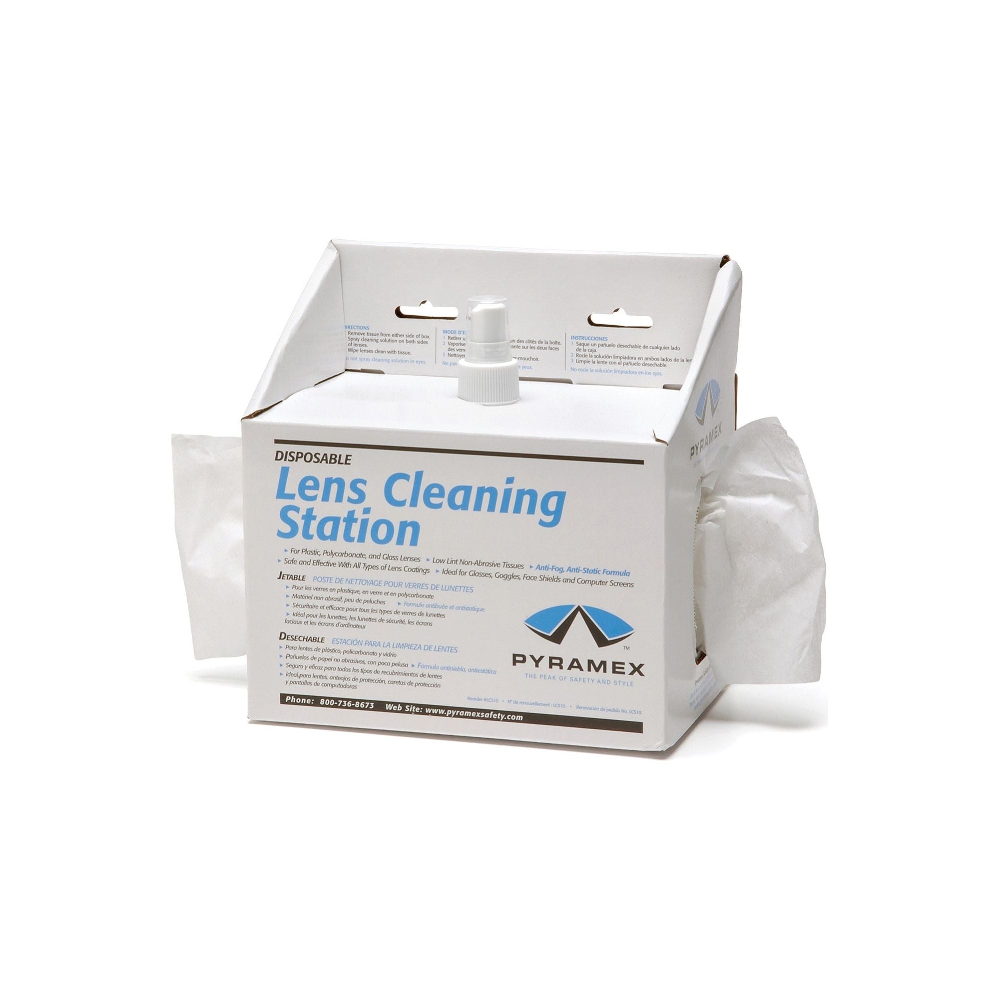 LCS10 - Lens cleaning station with 8 oz. cleaning solution 600 tissues
