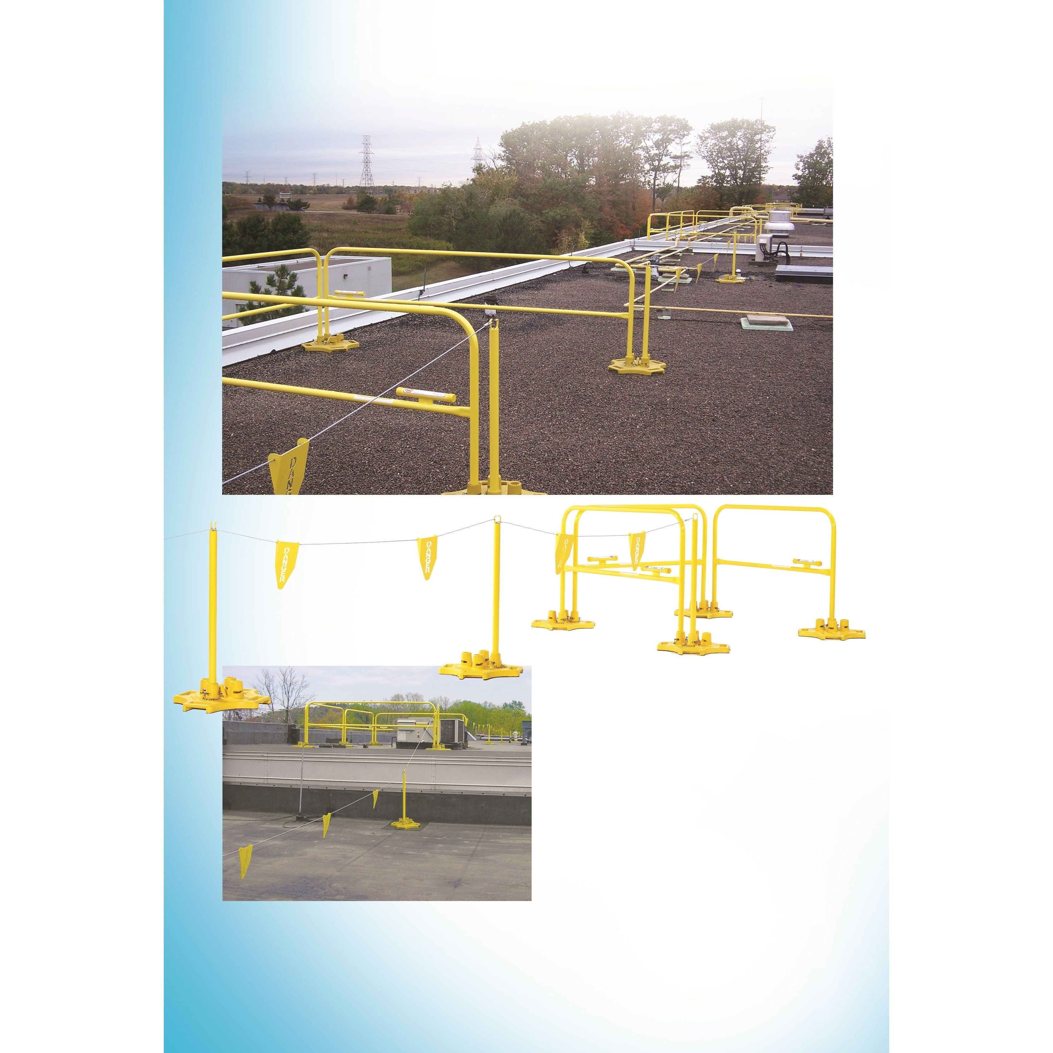 Blue Water-PermaLine – OSHA Roof Warning Line System