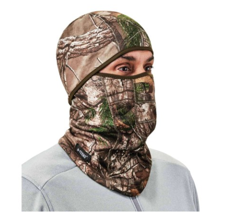The N-Ferno® 6823 Wind-Proof Hinged Balaclava Face Mask delivers the cold-blocking protection of a full face mask but can also be worn as a neck gaiter or face shield.