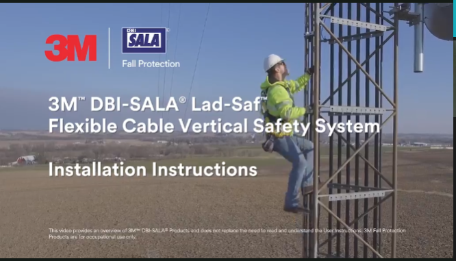 3M DBI-Sala Lad-Saf Flexible Cable Vertical Safety System- How to Install