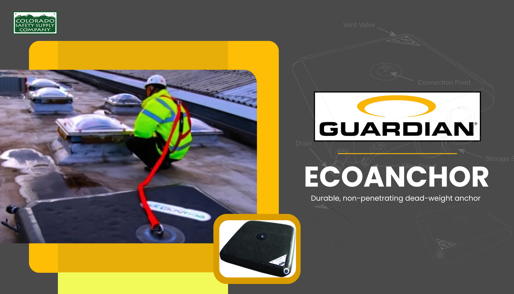 Guardian EcoAnchor – Portable, Water-Filled Safety Solution