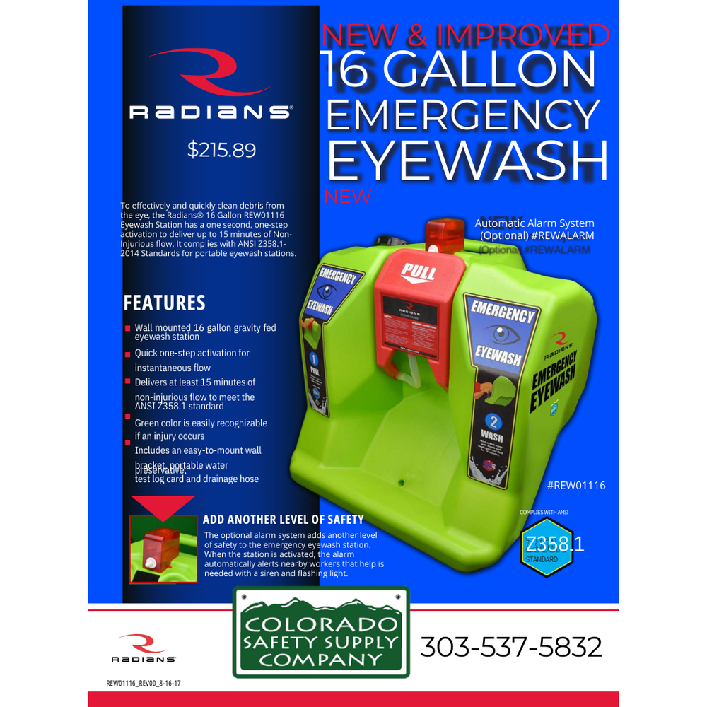Radians VisionAid 16 Gallon Emergency Eyewash Station