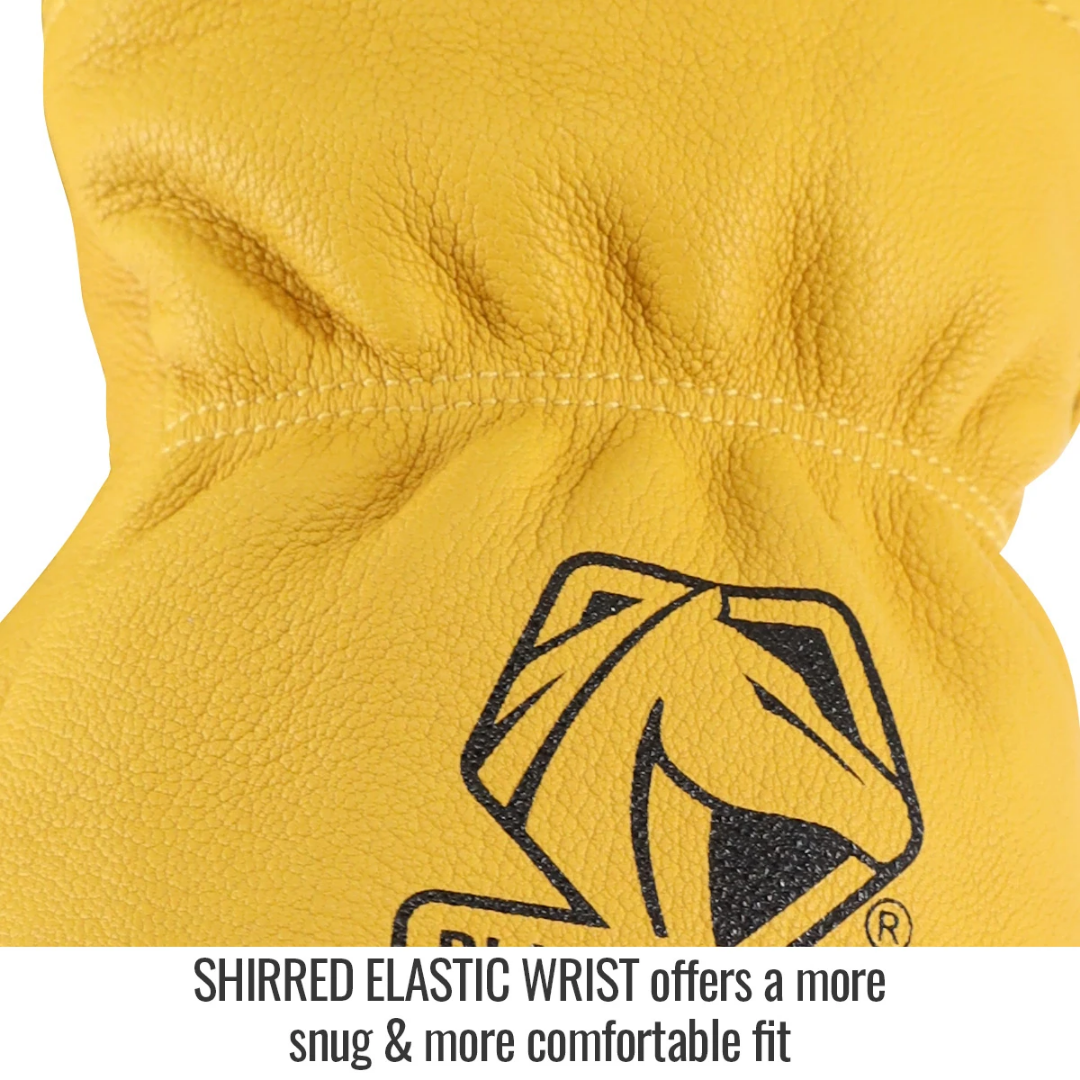 Black Stallion Premium Grain Deerskin Winter Drivers Glove