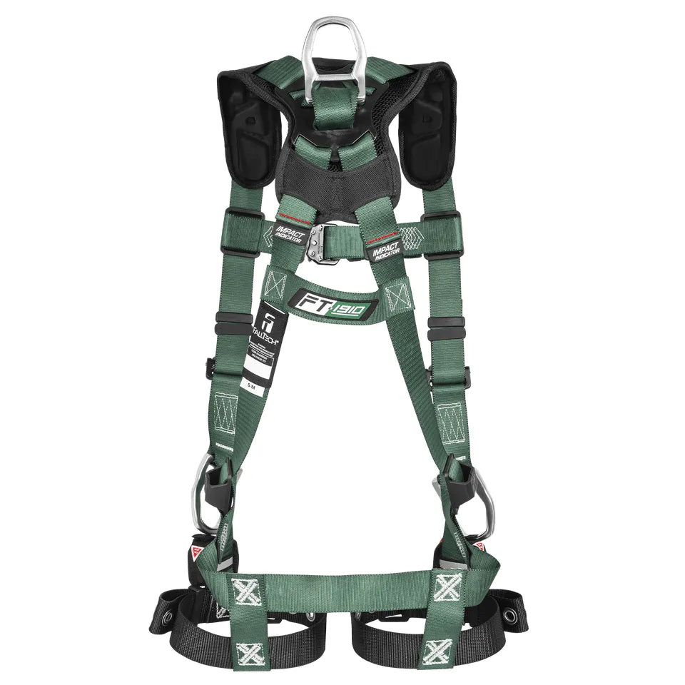 FT-1910 3D Standard Non-Belted Full Body Harness, Tongue Buckle Leg Adjustment