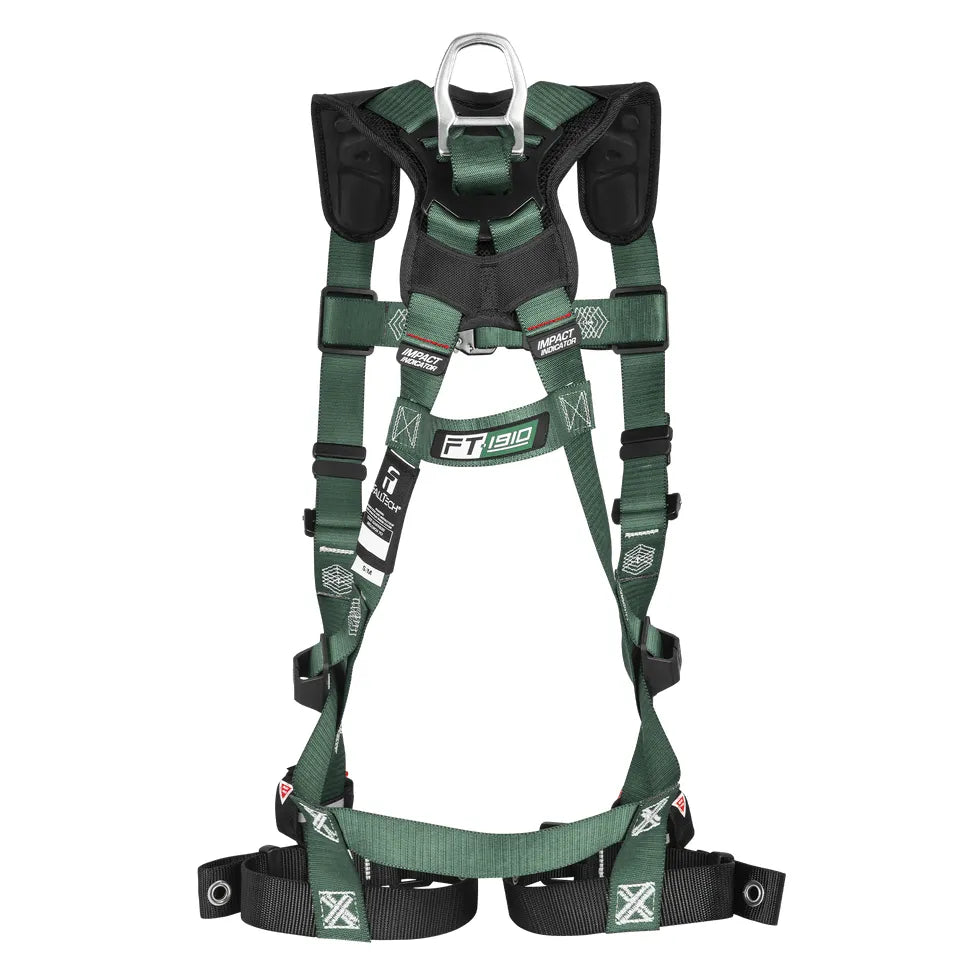 FT-1910 1D Standard Non-Belted Full Body Harness, Tongue Buckle Leg Adjustment