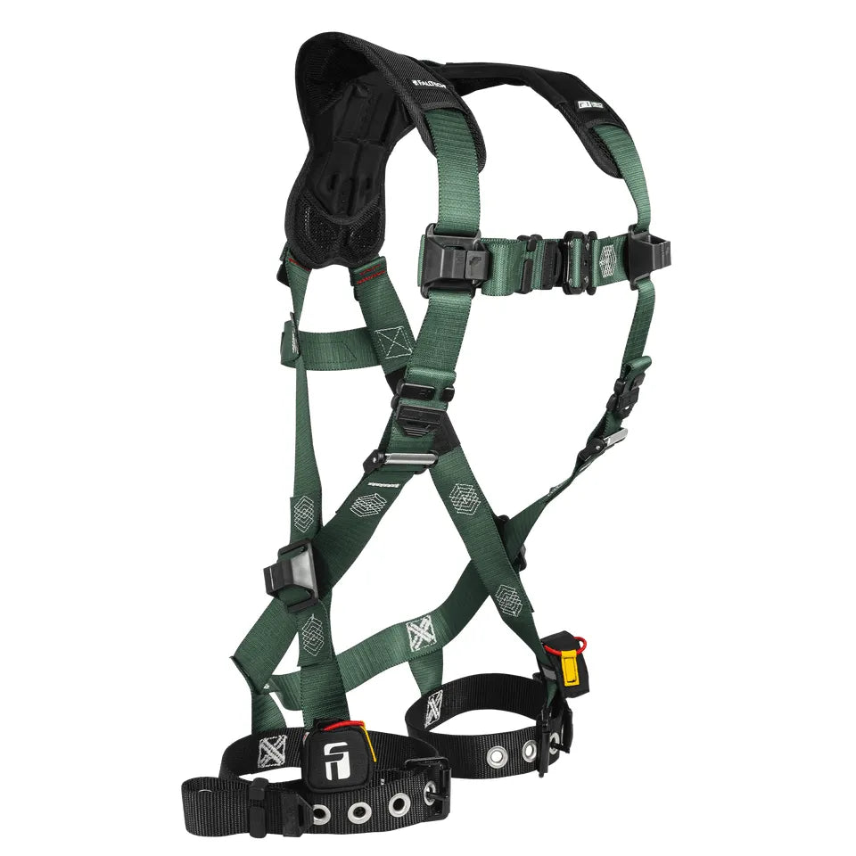 FT-1910 1D Standard Non-Belted Full Body Harness, Tongue Buckle Leg Adjustment