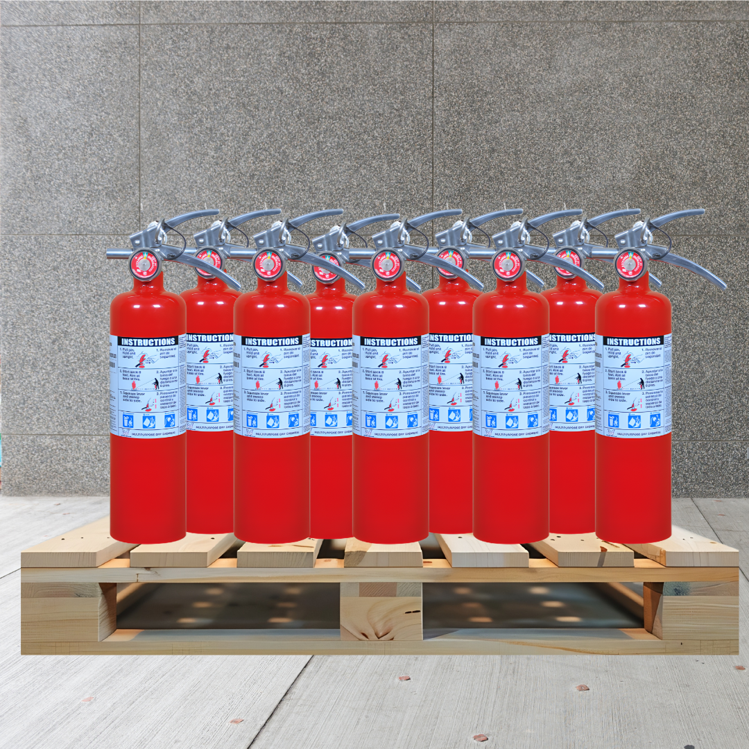 Pallet of Fire Extinguishers