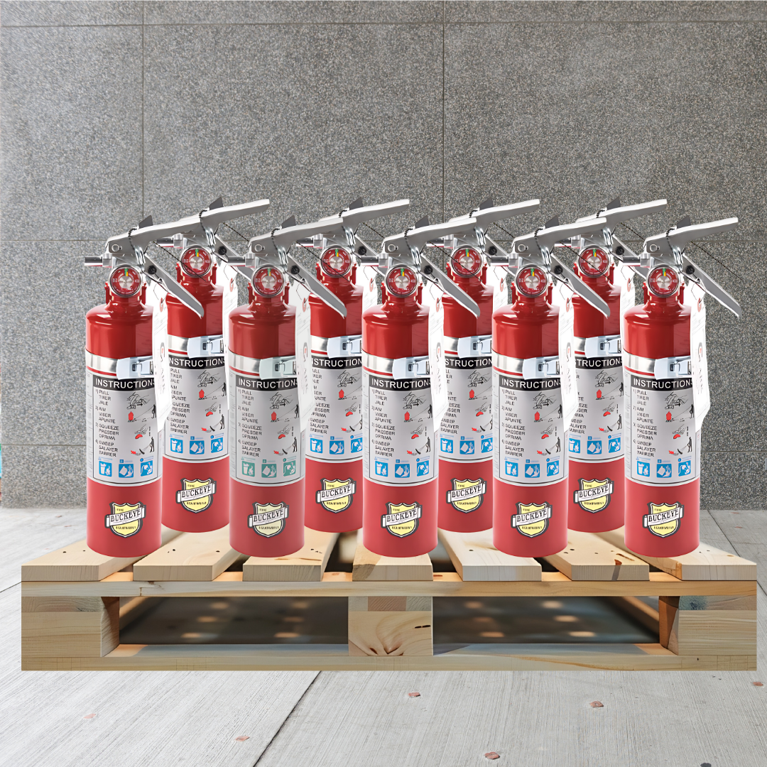 Pallet of Fire Extinguishers