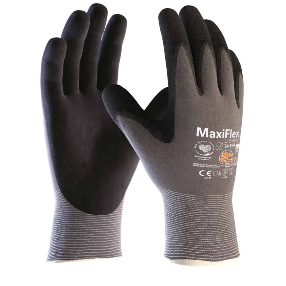 PIP MaxiFlex Ultimate Nylon/Lycra Gloves – Nitrile Micro-Foam Grip