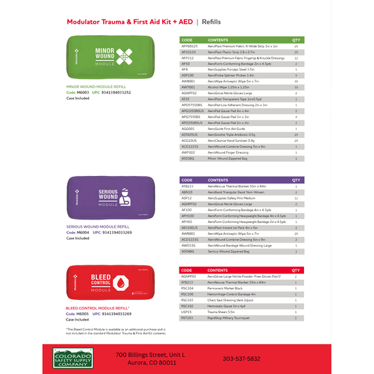 Modulator Trauma & First Aid Kit + AED
