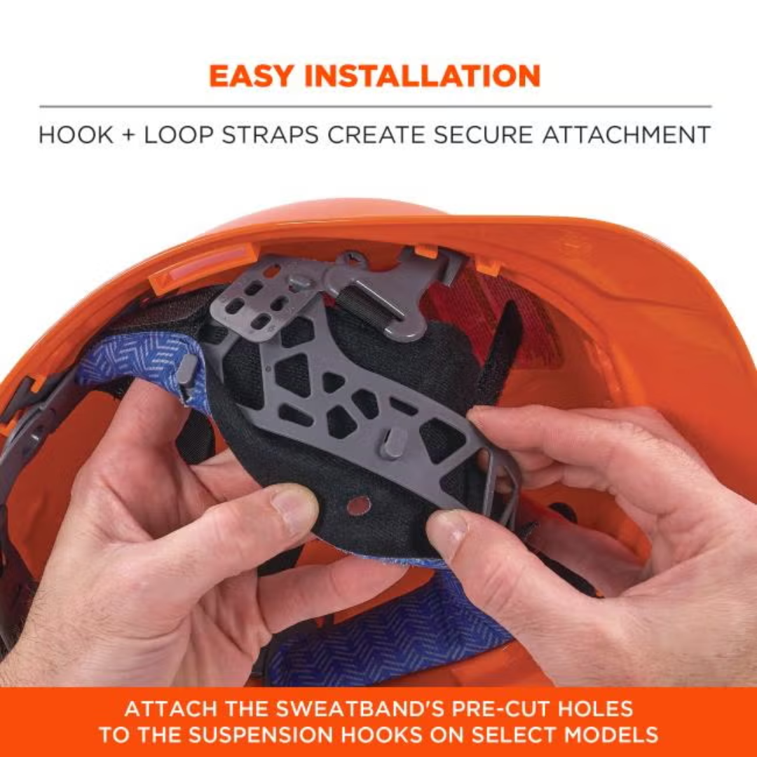 Chill-Its 6611 Hard Hat Cooling Sweatband Pad - Moisture-Wicking (3-Pack)