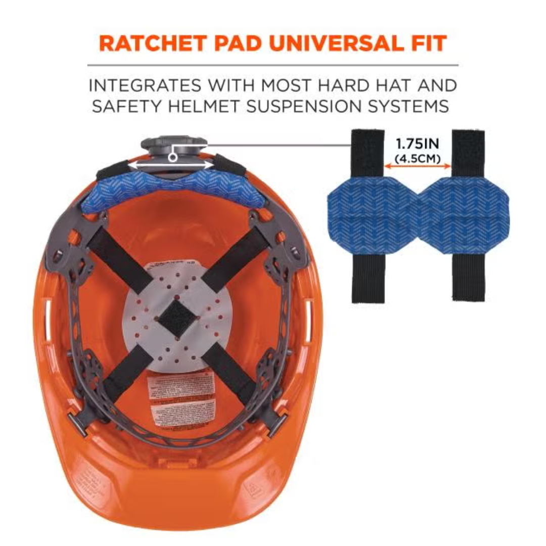 Chill-Its 6613 Hard Hat Cooling Ratchet Pad - Moisture-Wicking (3-pack)