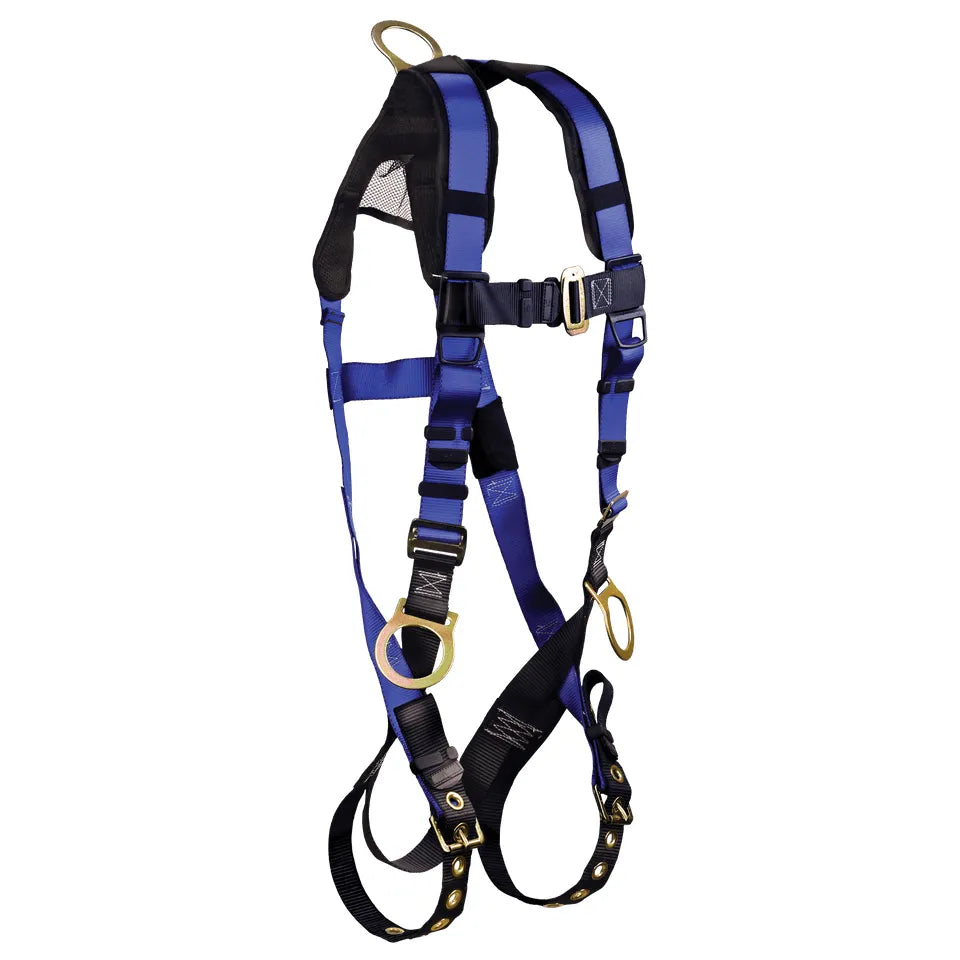 FallTech Contractor+ 3D Standard Non-belted Full Body Harness, Tongue Buckle Leg Adjustment