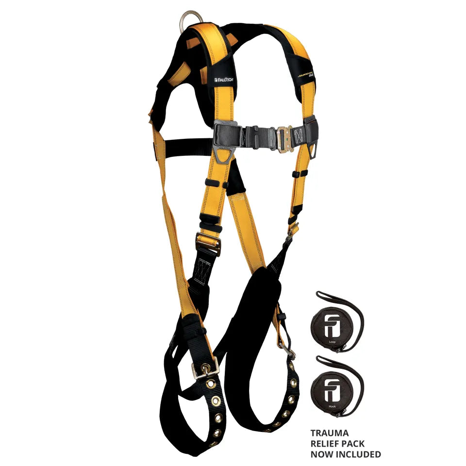 FallTech Journeyman Flex® Steel 1D Standard Non-belted Full Body Harness, Tongue Buckle Leg Adjustment